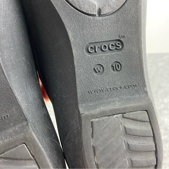 CROCS Eve Pointed Toe Black Slip On Ballet Flats Women’s Size 10 - Picture 6 of 6